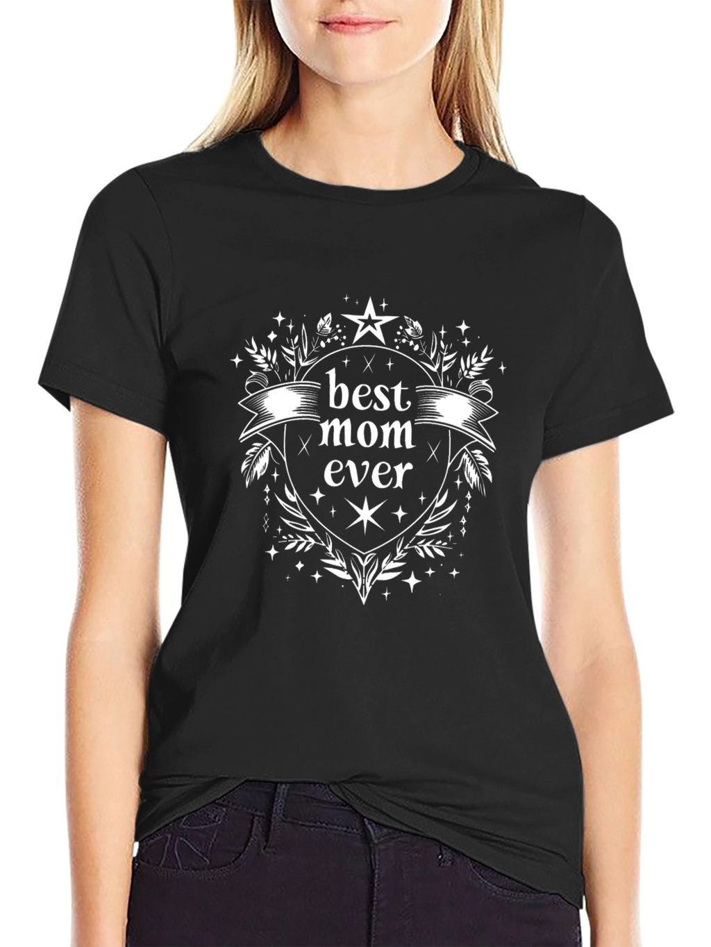 Best Mom Ever Graphic Tee - Black T-Shirt
