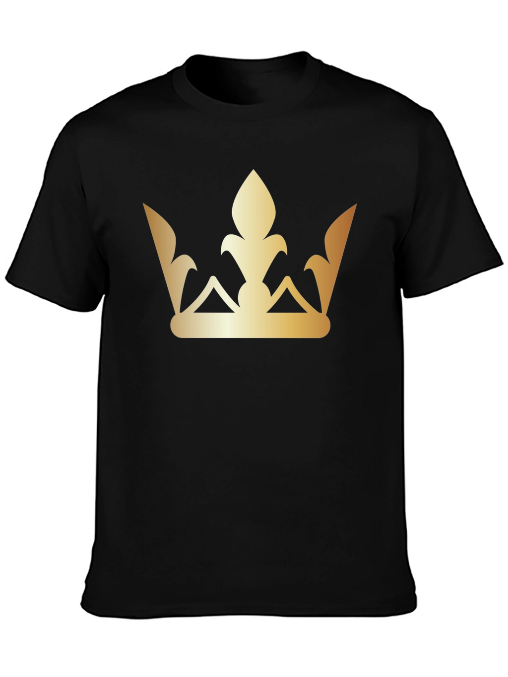 Golden Crown Graphic Tee - Stylish Black T-Shirt