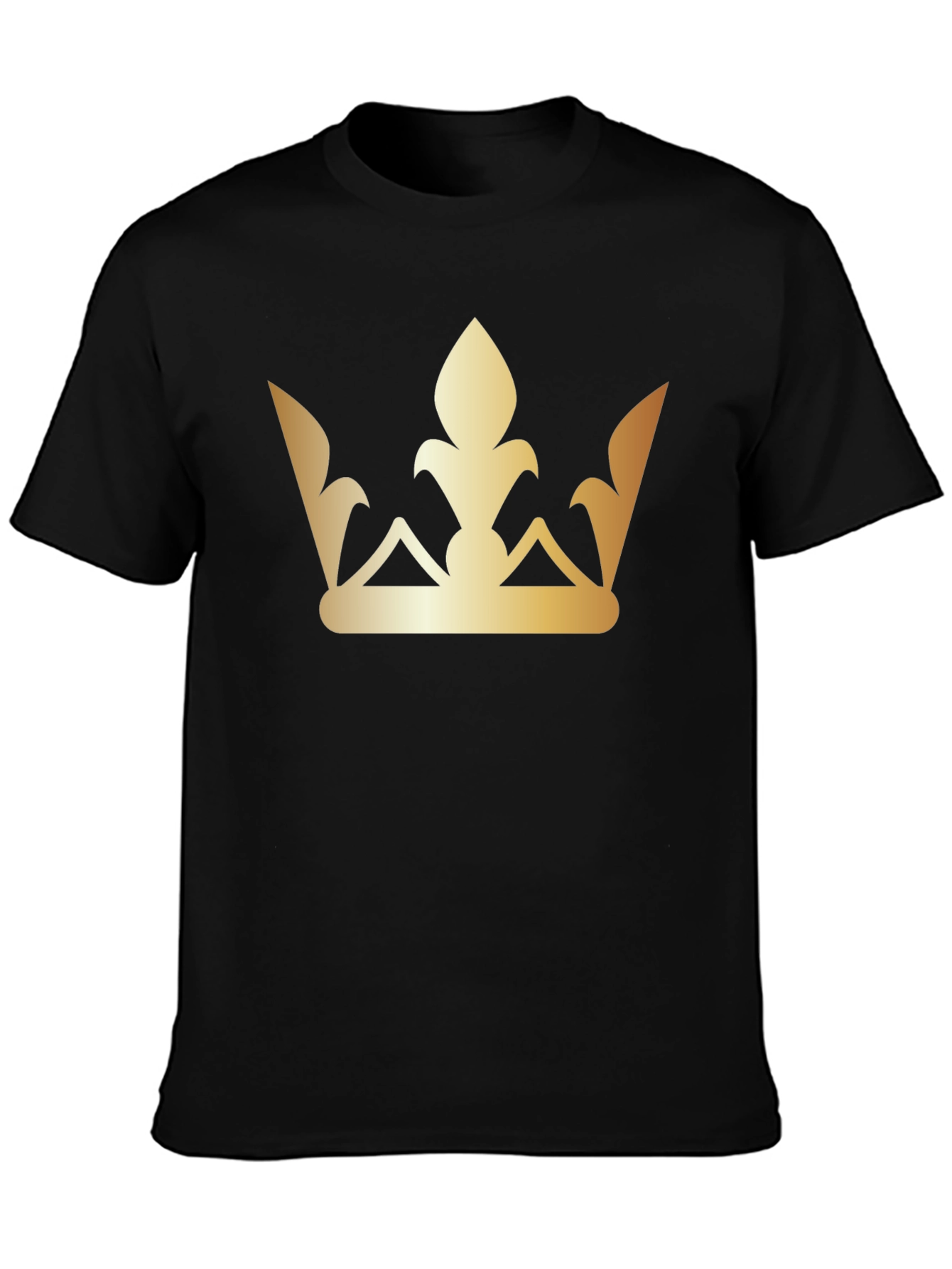Golden Crown Graphic Tee - Stylish Black T-Shirt