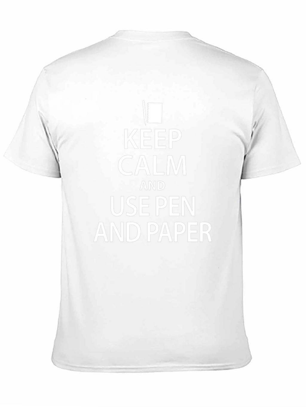 Keep Calm and Use Pen and Paper Black T-Shirt