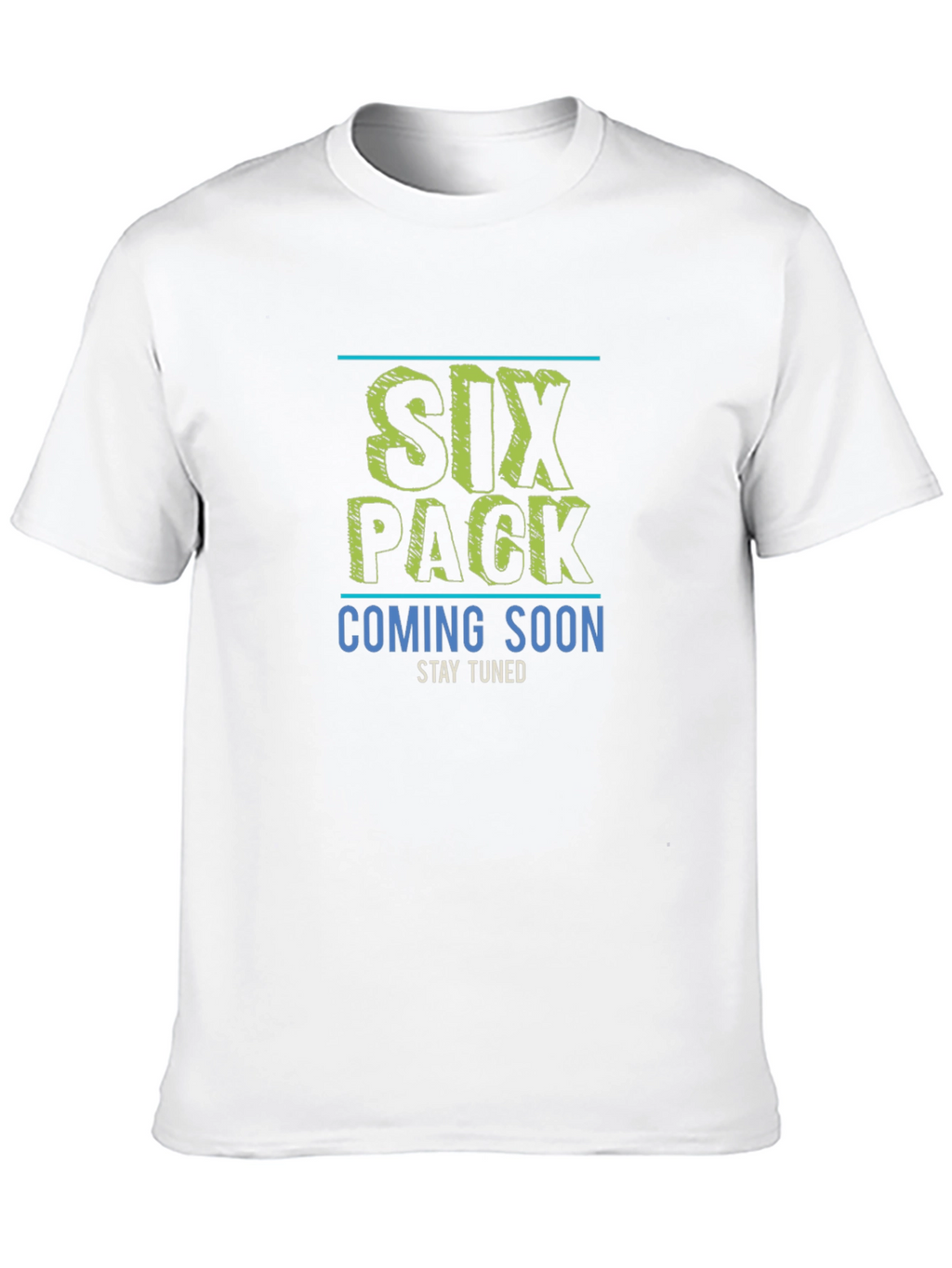 Six Pack Coming Soon Mens Black T-Shirt