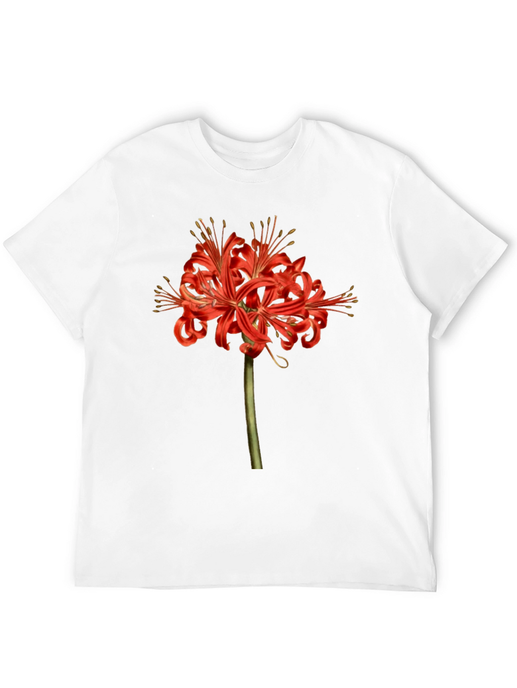 Red Spider Lily Graphic Tee - Botanical Print