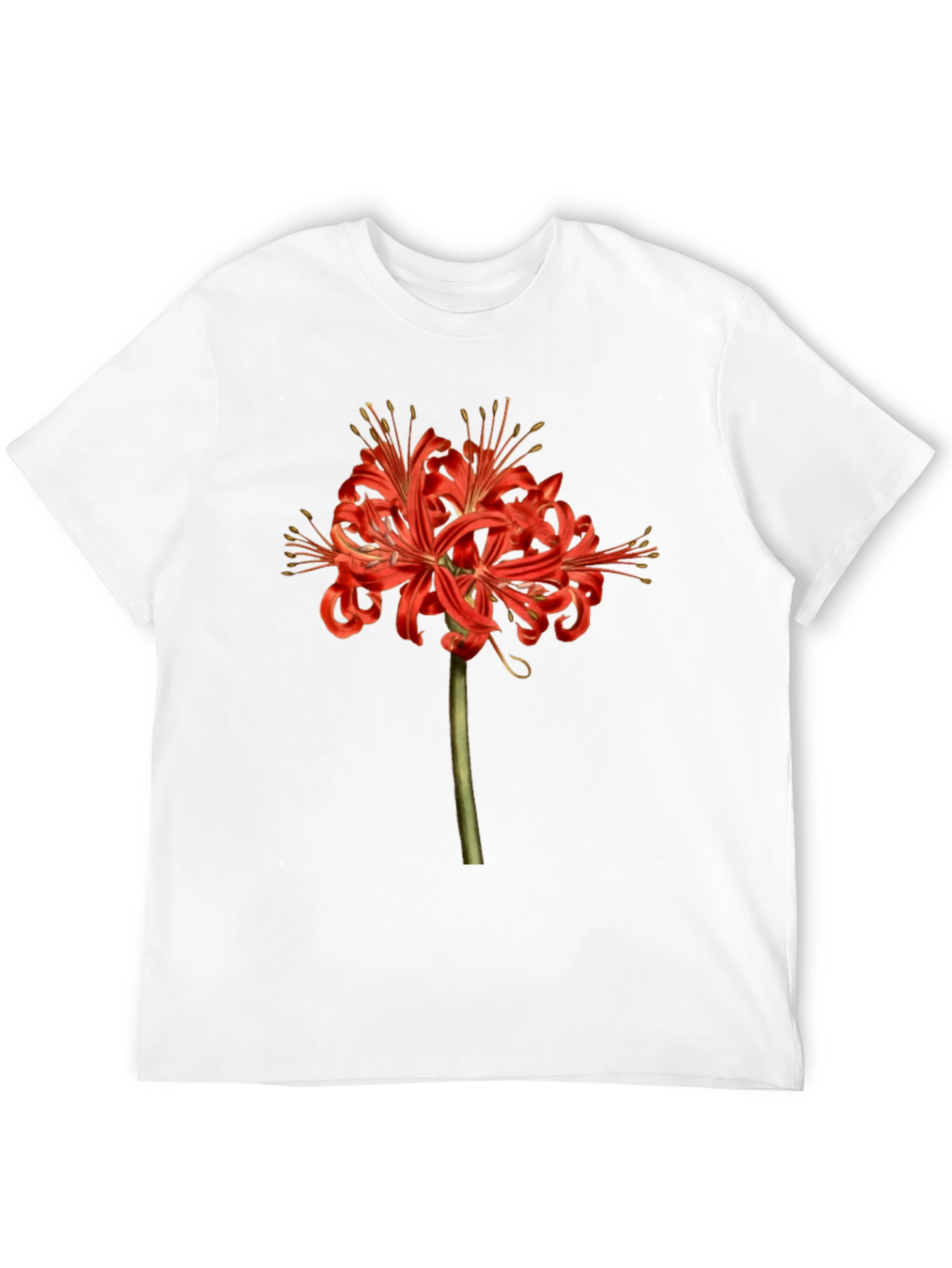 Red Spider Lily Graphic Tee - Botanical Print