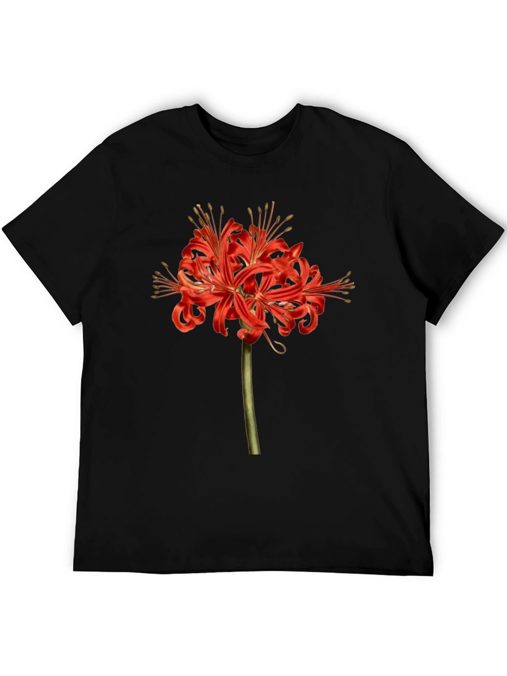 Red Spider Lily Graphic Tee - Botanical Print