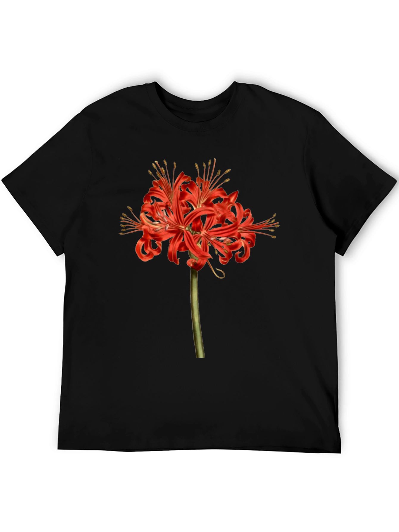 Red Spider Lily Graphic Tee - Botanical Print