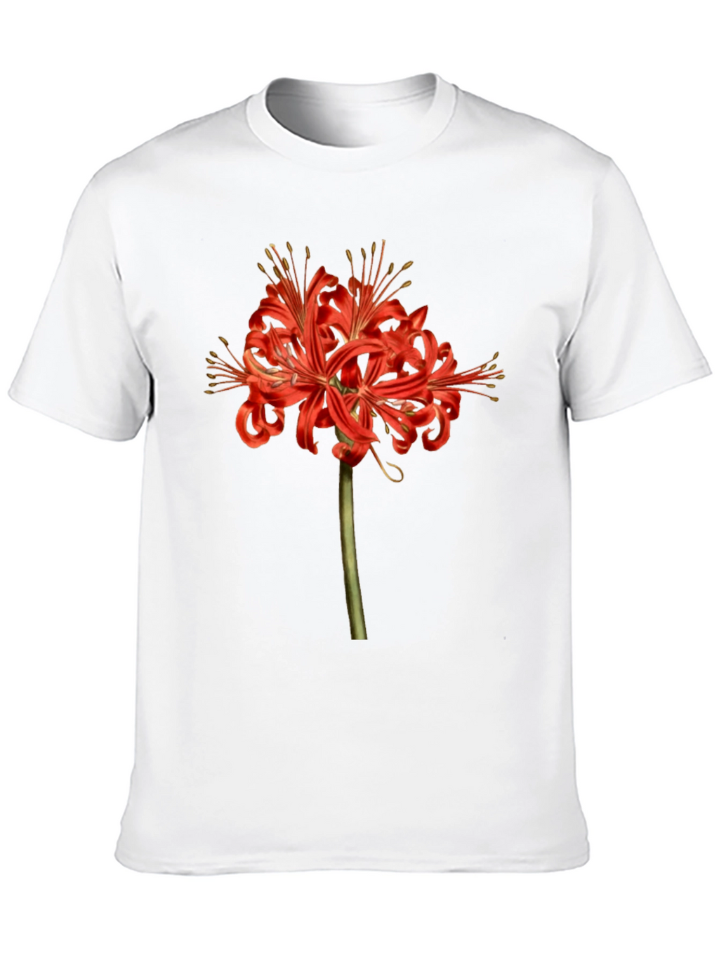Red Spider Lily Graphic Tee - Botanical Print