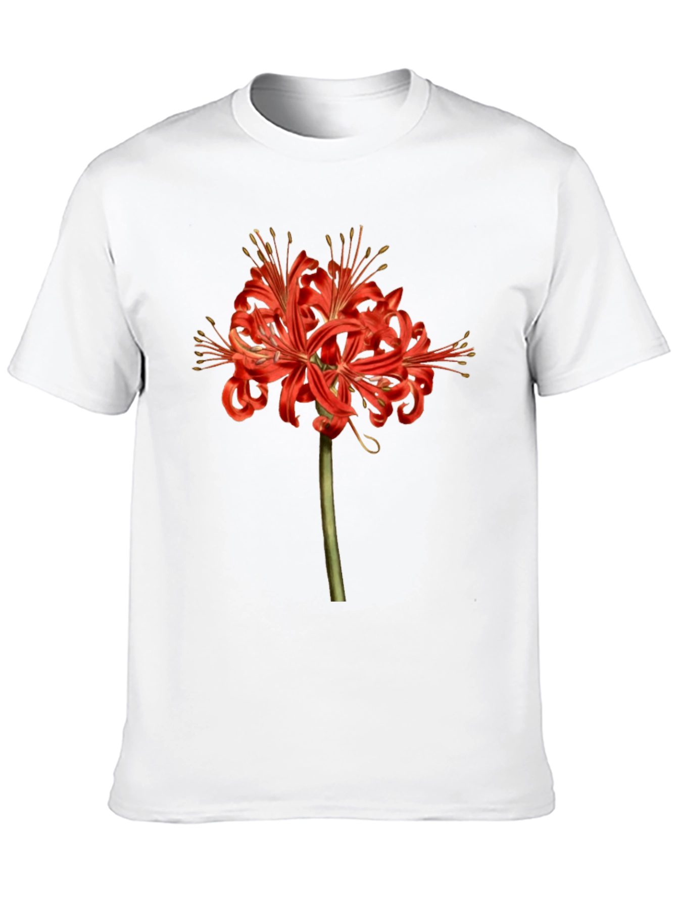 Red Spider Lily Graphic Tee - Botanical Print