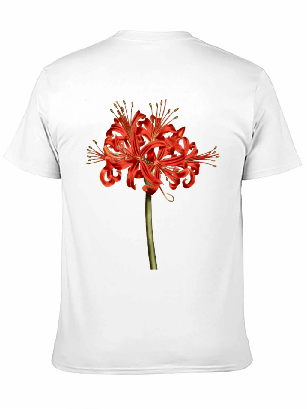 Red Spider Lily Graphic Tee - Botanical Print
