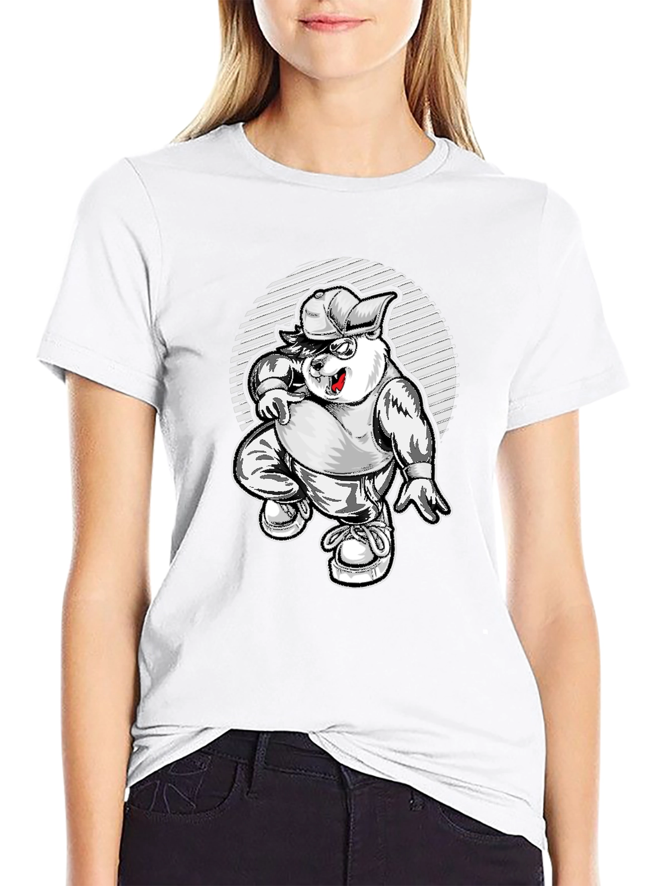 Cool Cartoon Bear Graphic Tee