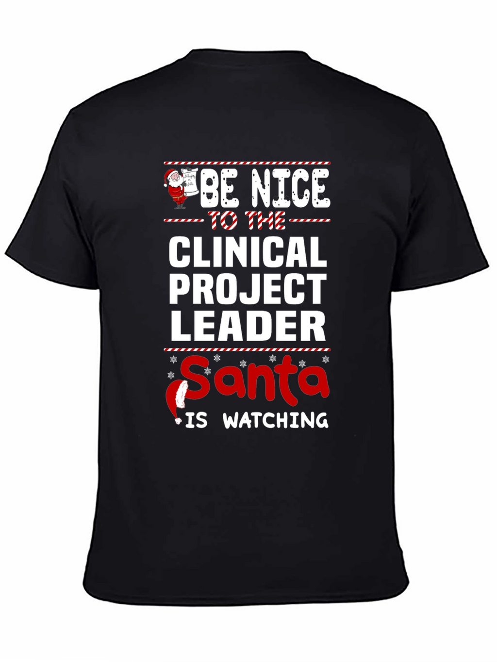 Be Nice to the Clinical Project Leader Santa T-Shirt