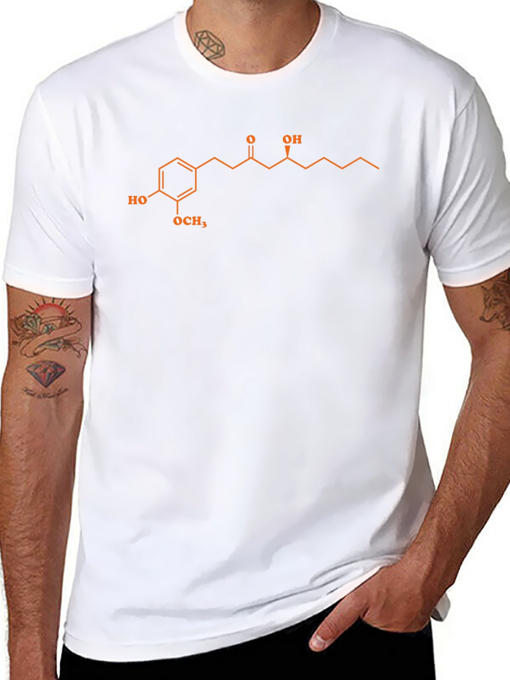 Science T-Shirt - Black with Molecule Graphic