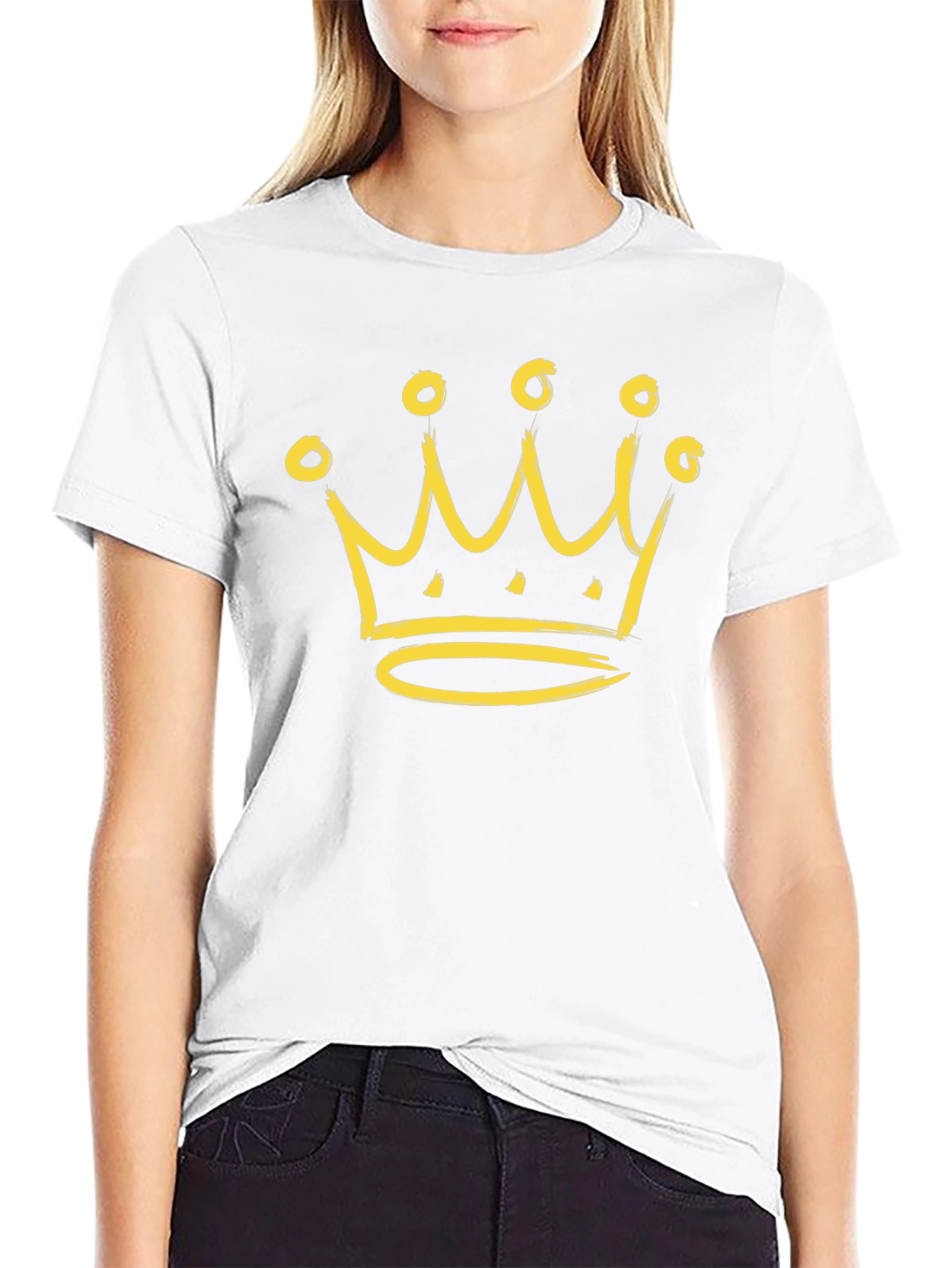 Crown Graphic Tee - Black Stylish Casual Wear