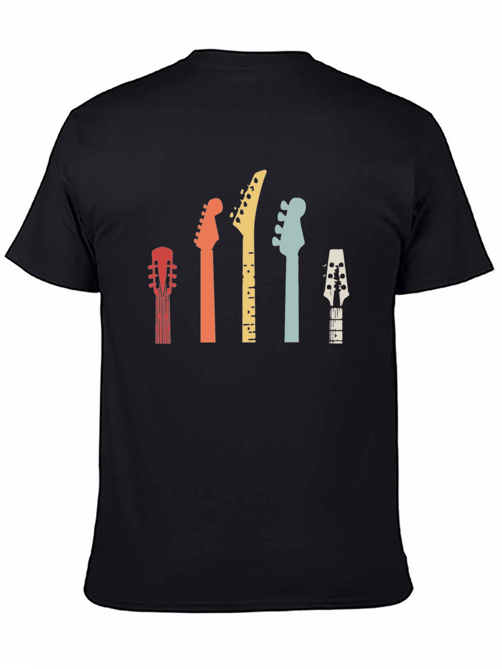 Guitar Headstock Graphic Tee - Retro Music Shirt