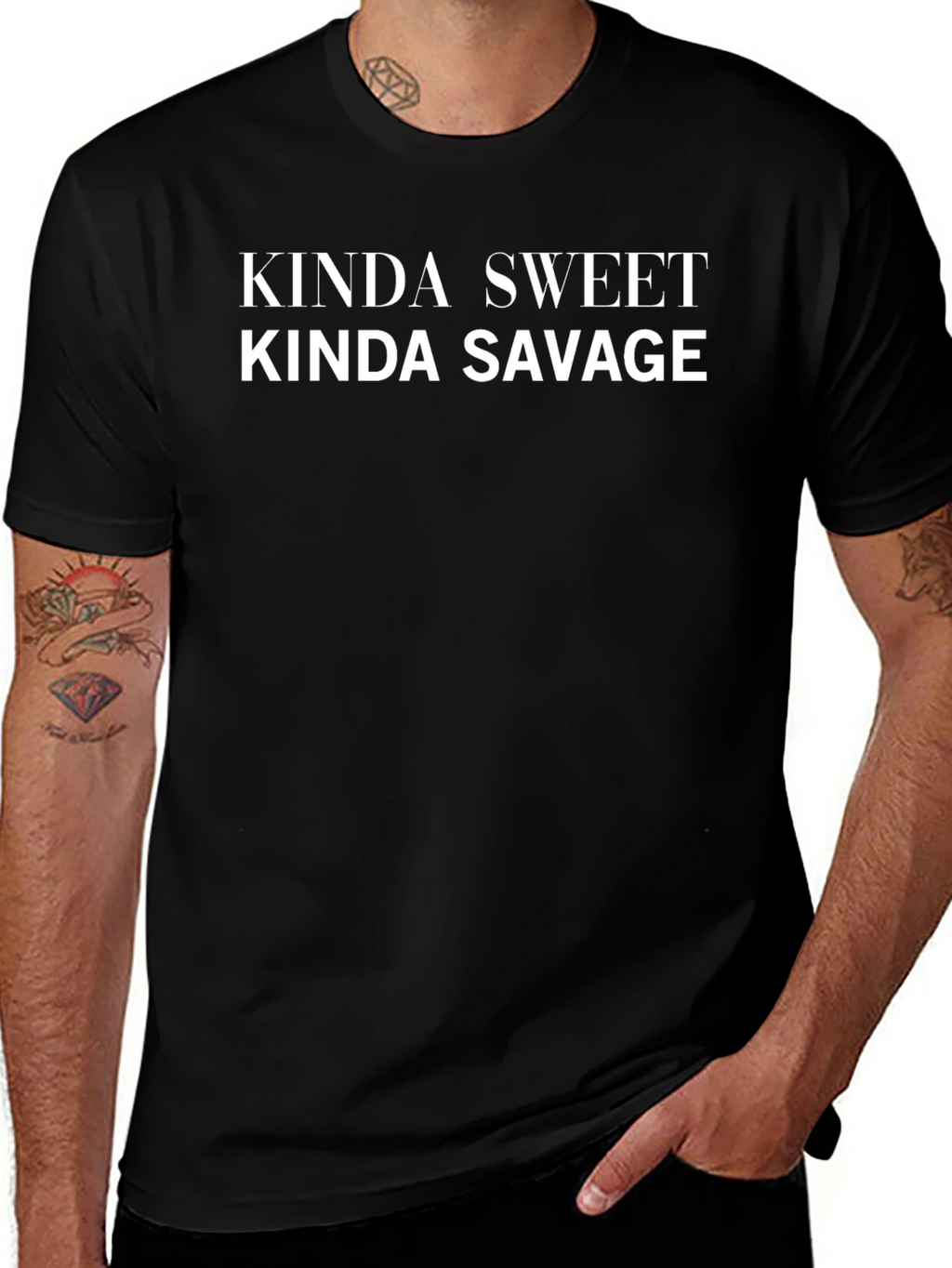 Kinda Sweet Kinda Savage Graphic Tee - Black