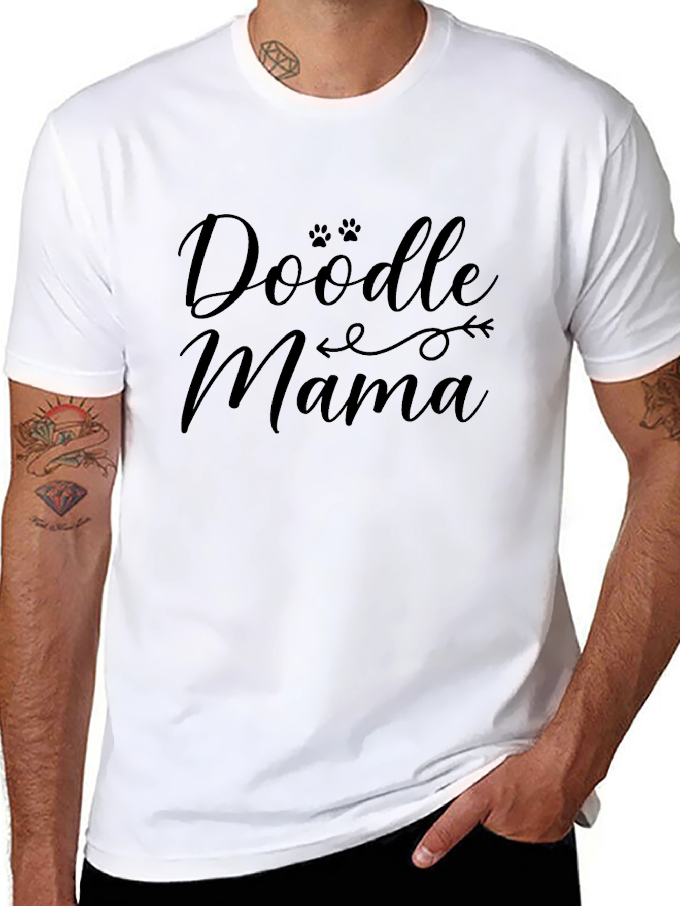 Doodle Mama Black Graphic T-Shirt Dog Lover Gift