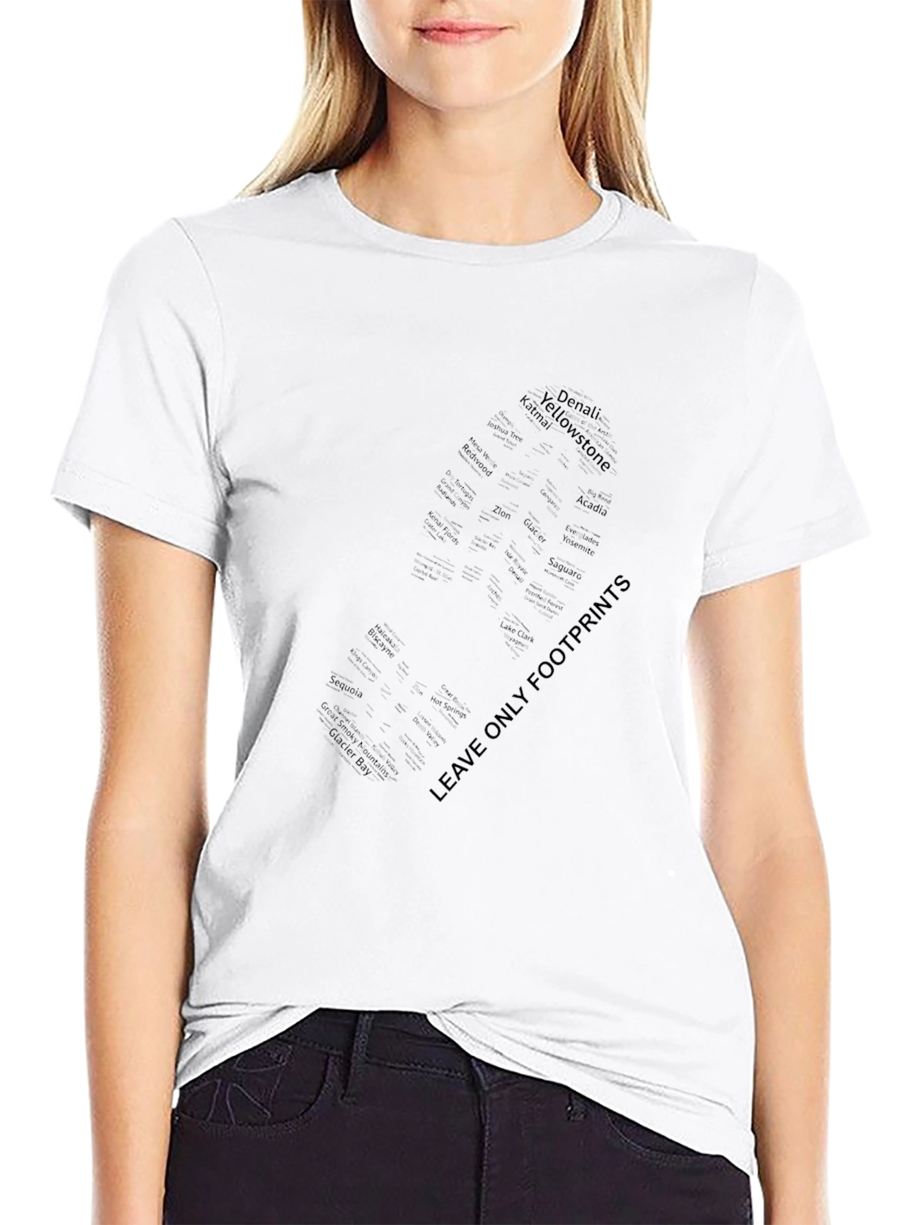 Eco-Friendly Footprint Graphic T-Shirt