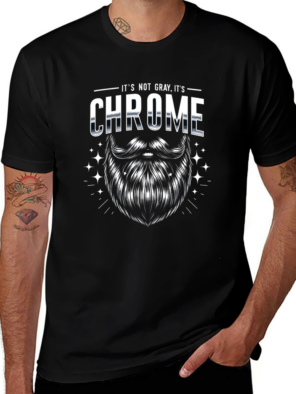Its Not Gray Its Chrome - Mens Graphic T-Shirt