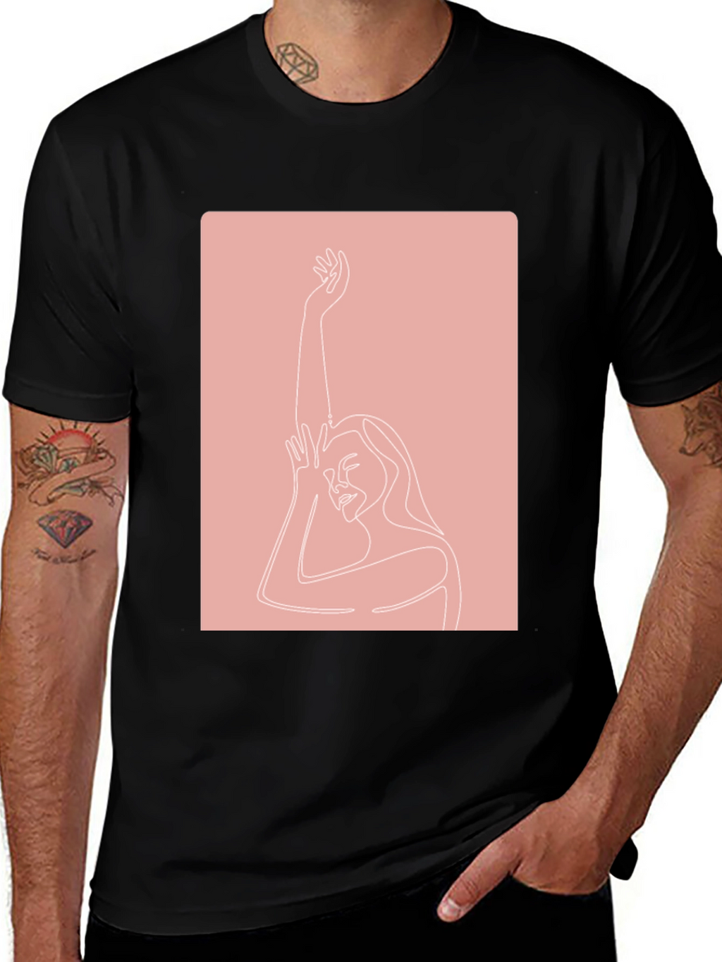 Minimalist Woman Line Art Tee