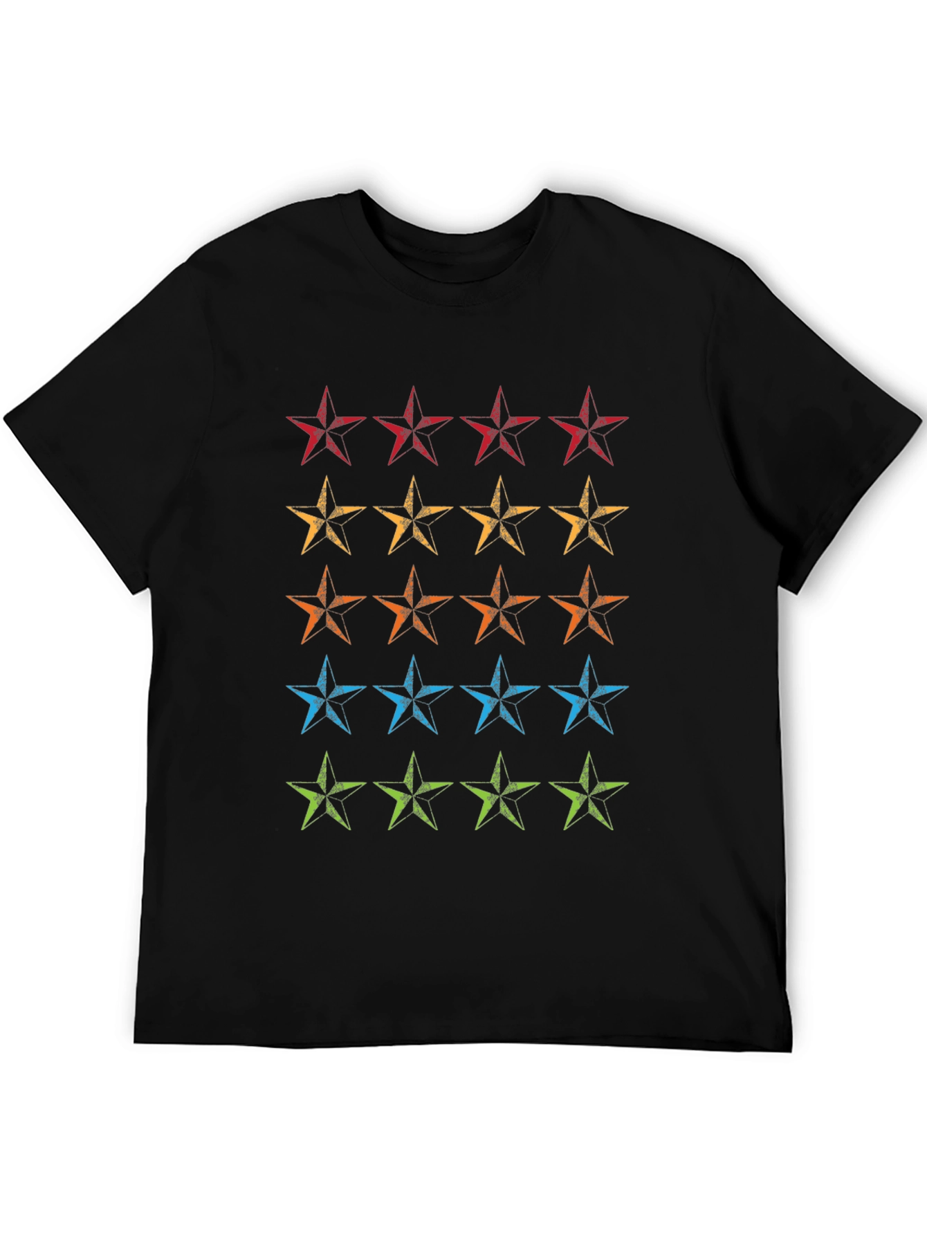 Retro Star T-Shirt - Black Cotton Tee