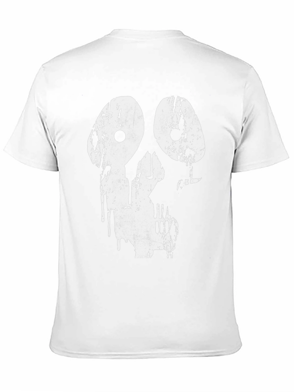 Distressed Skull Graphic Tee - Black Cotton
