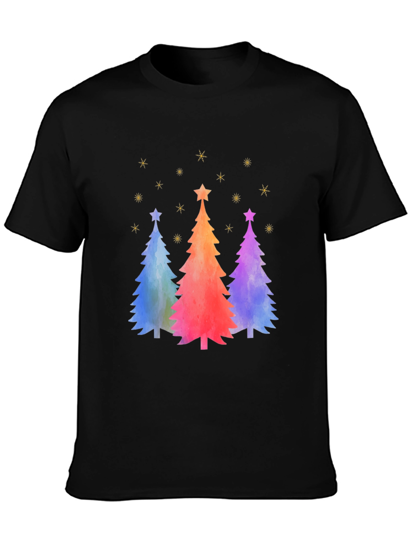 Festive Watercolor Christmas Tree T-Shirt