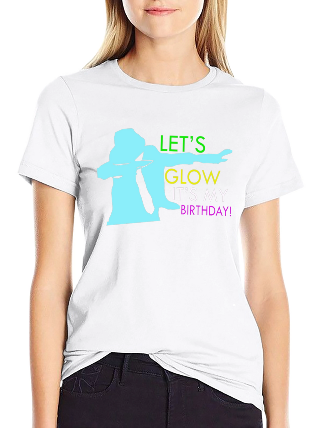 Lets Glow Birthday T-Shirt - Dabbing Birthday Party