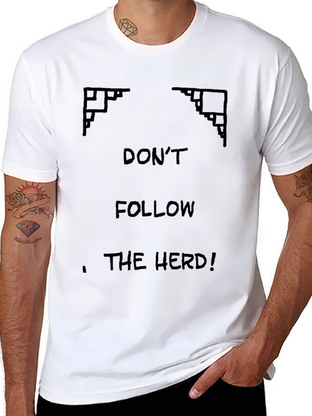 Dont Follow The Herd Black Graphic Tee