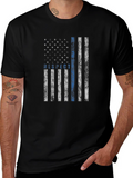 Respect the Blue Line Flag T-Shirt