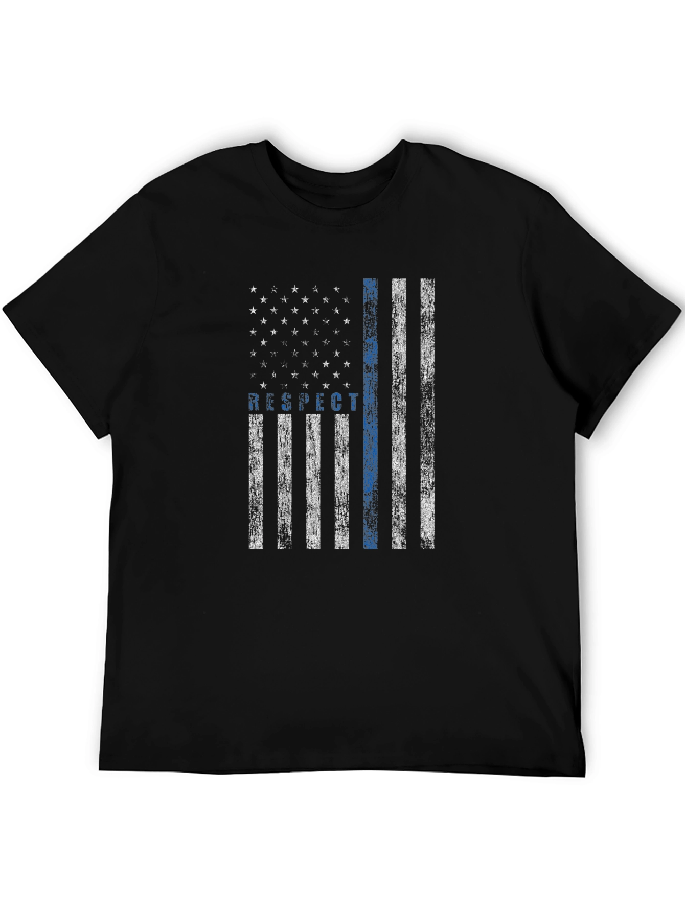 Respect the Blue Line Flag T-Shirt