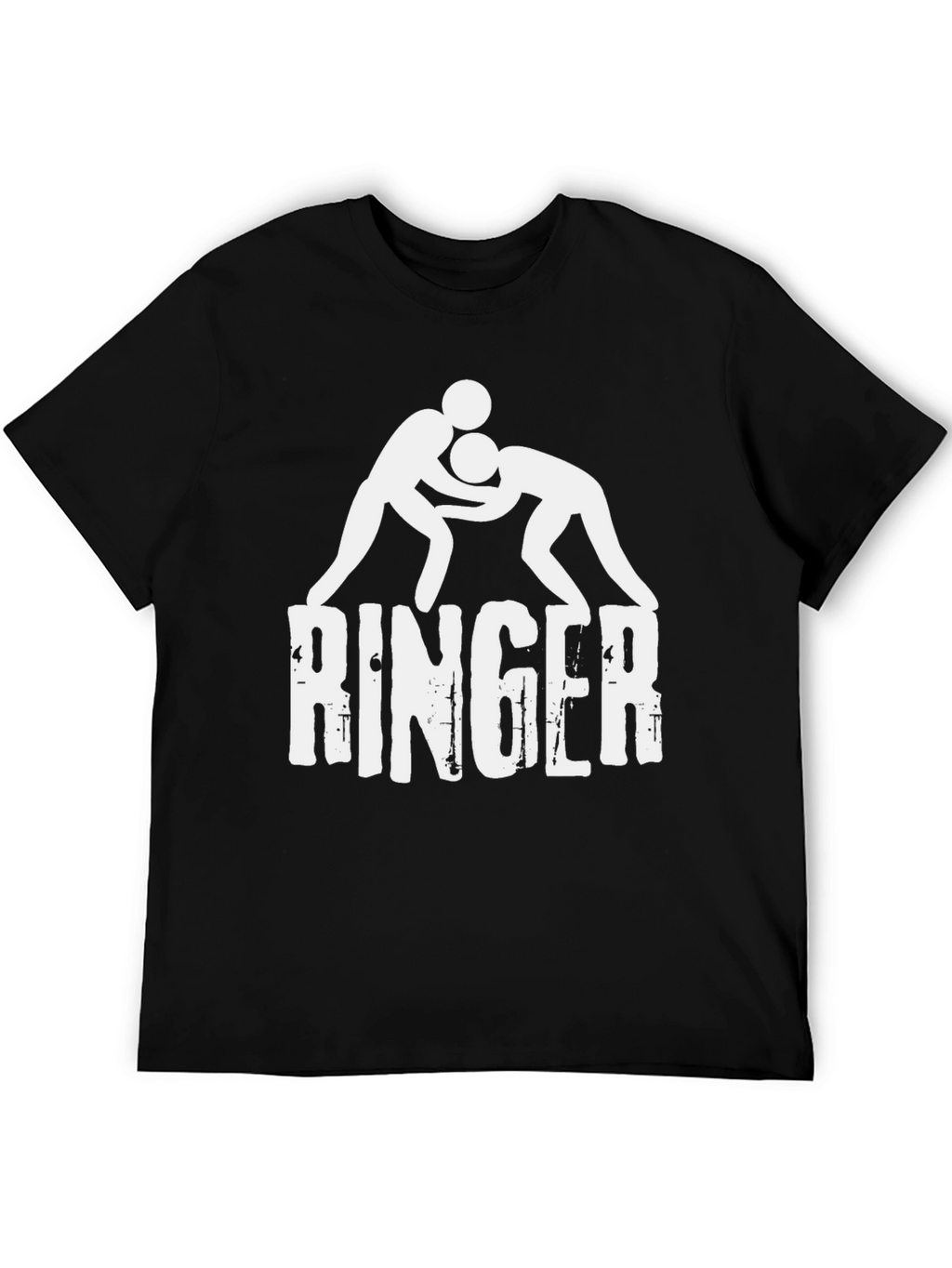 Ringer Wrestling Graphic Tee - Black