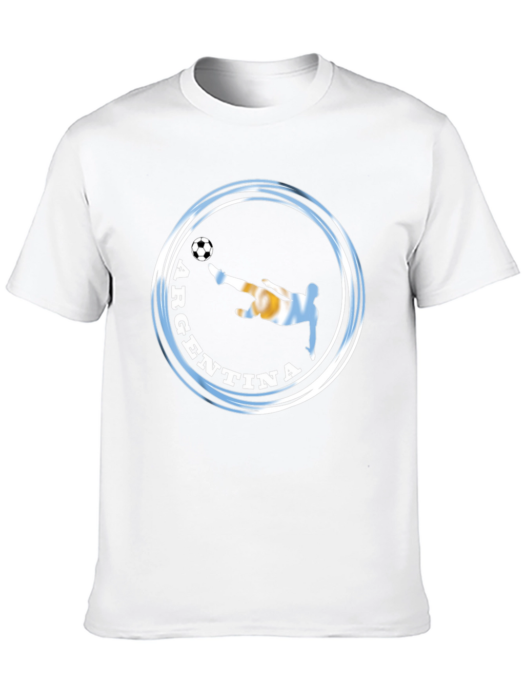 Argentina Soccer Graphic T-Shirt - Black Cotton Tee