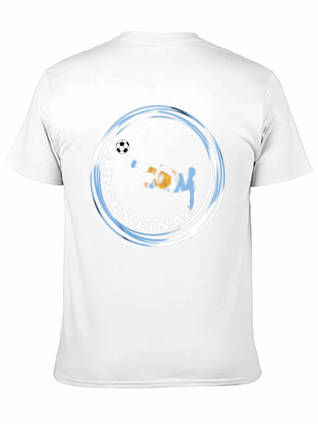 Argentina Soccer Graphic T-Shirt - Black Cotton Tee