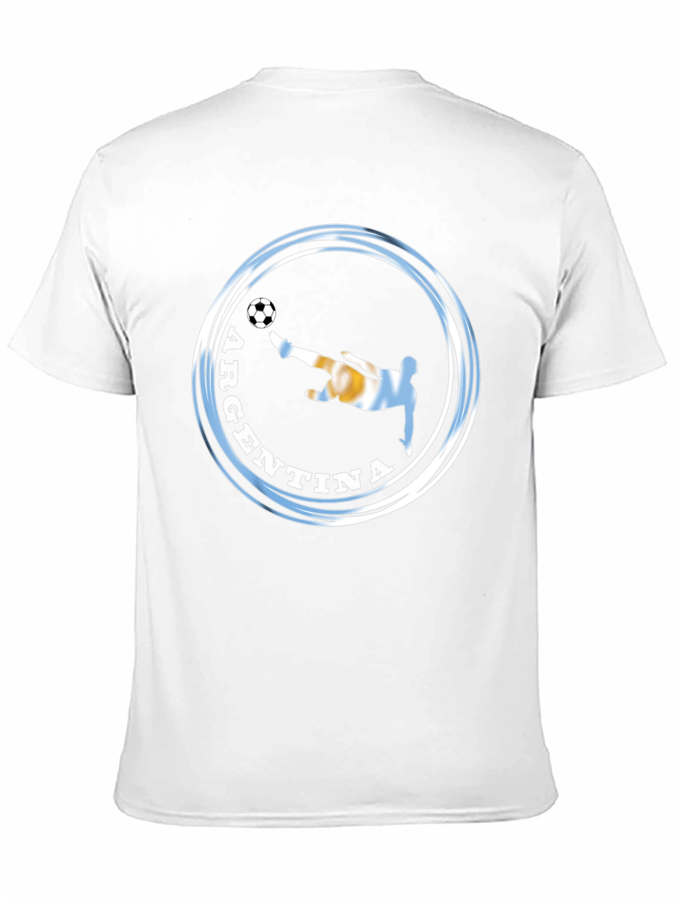 Argentina Soccer Graphic T-Shirt - Black Cotton Tee