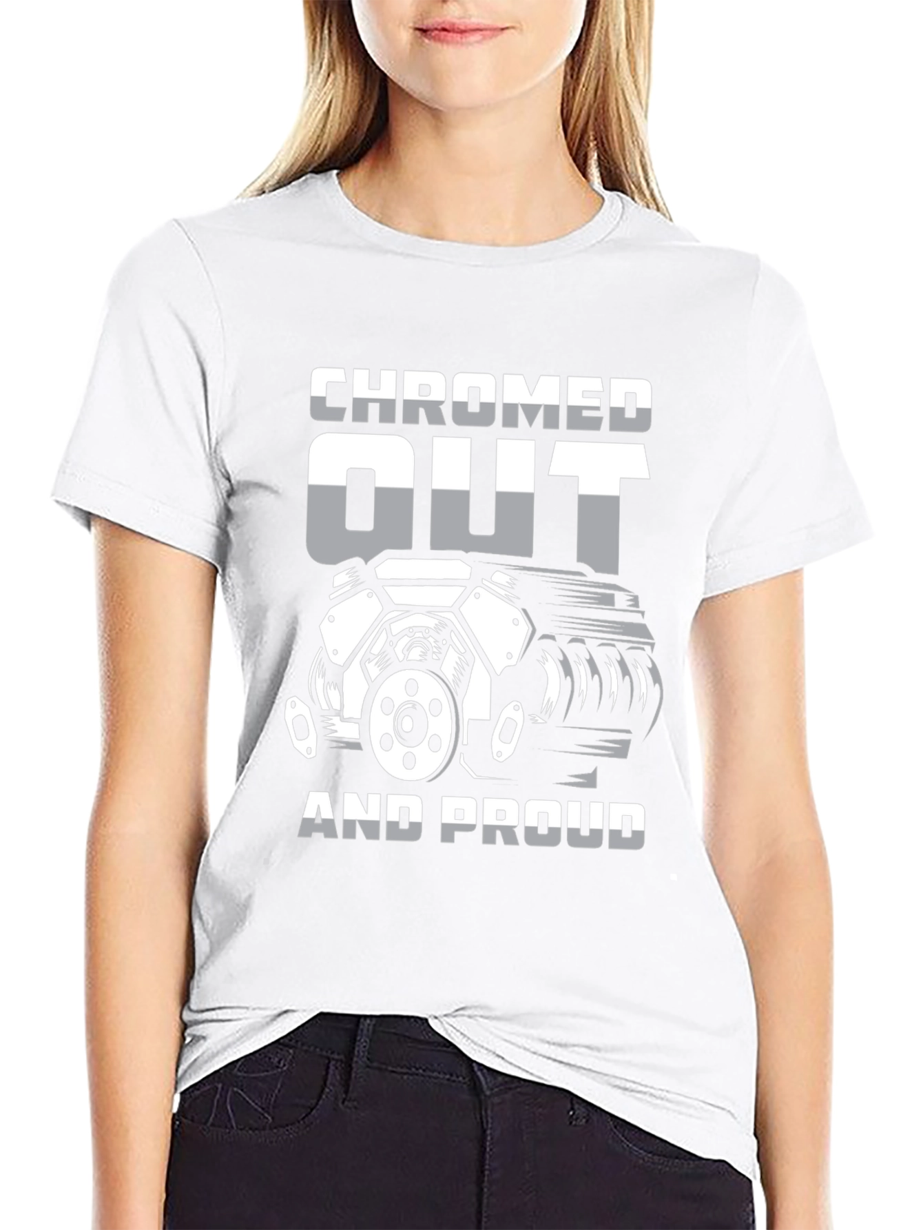 Chromed Out Engine T-Shirt - Mechanic Car Enthusiast Tee