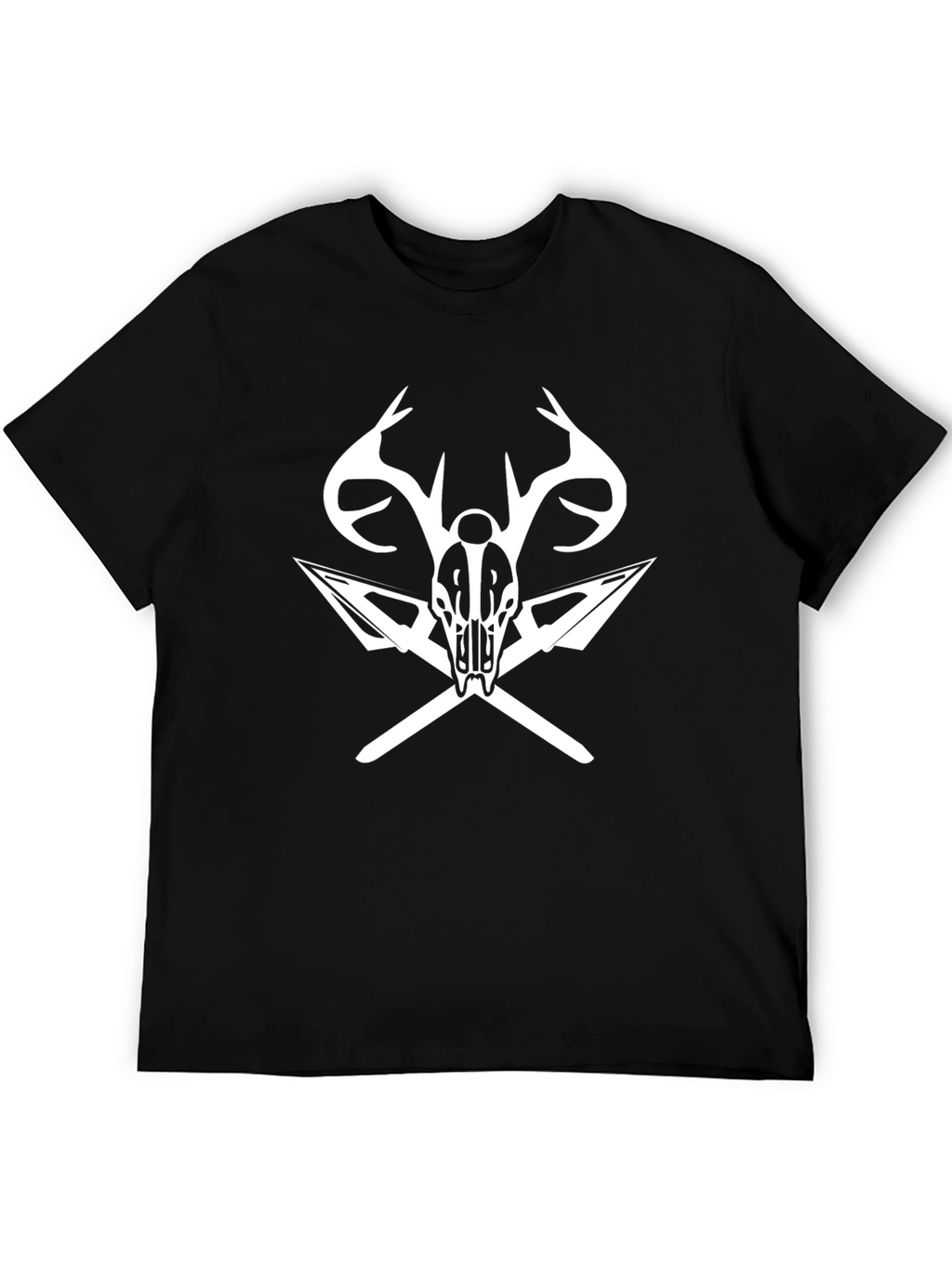 Skull & Arrows Graphic Tee - Black Cotton Blend
