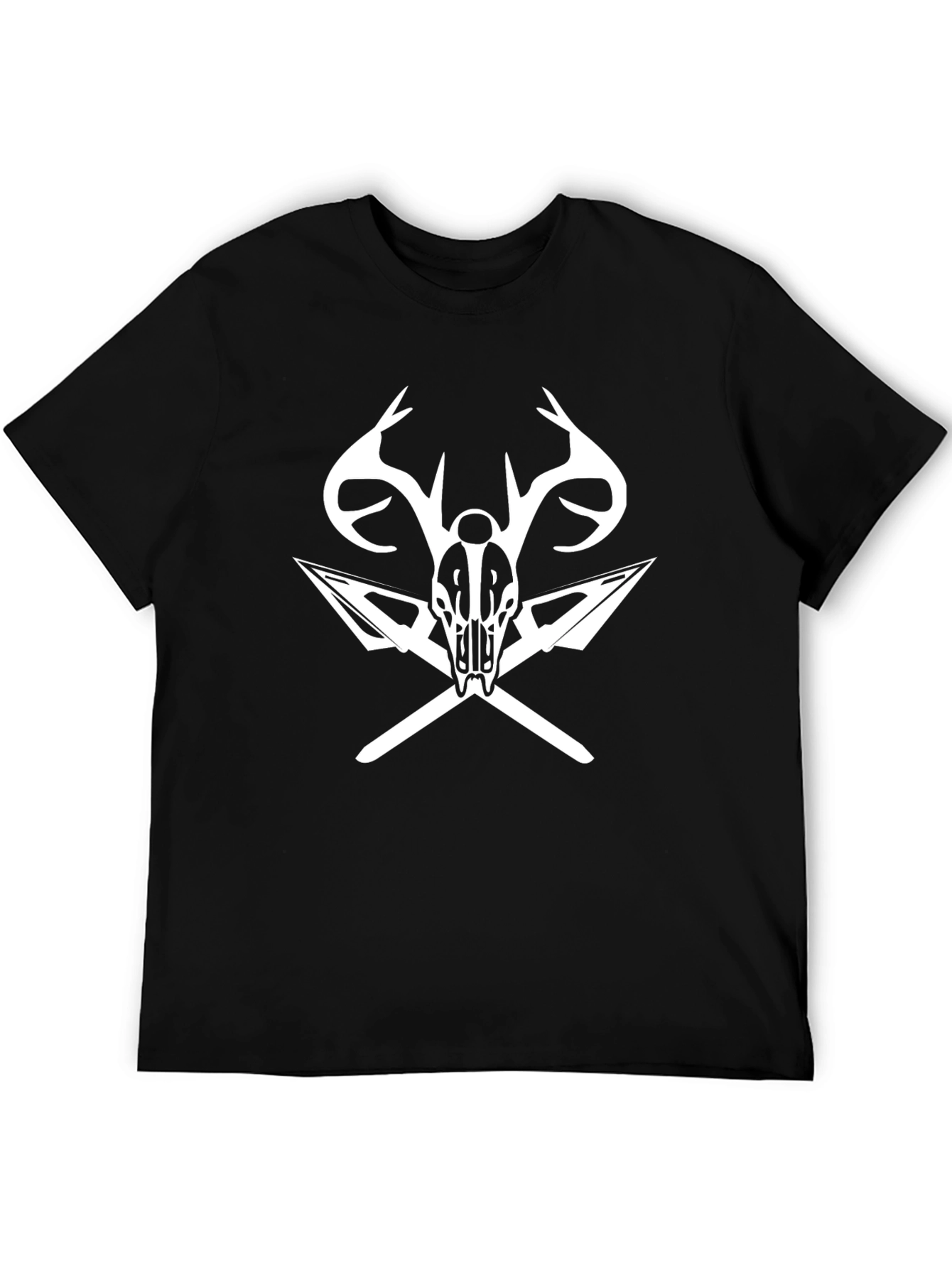 Skull & Arrows Graphic Tee - Black Cotton Blend