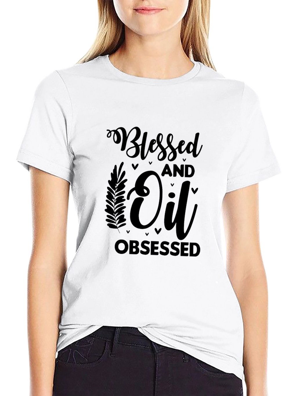 Blessed and Oil Obsessed Black T-Shirt