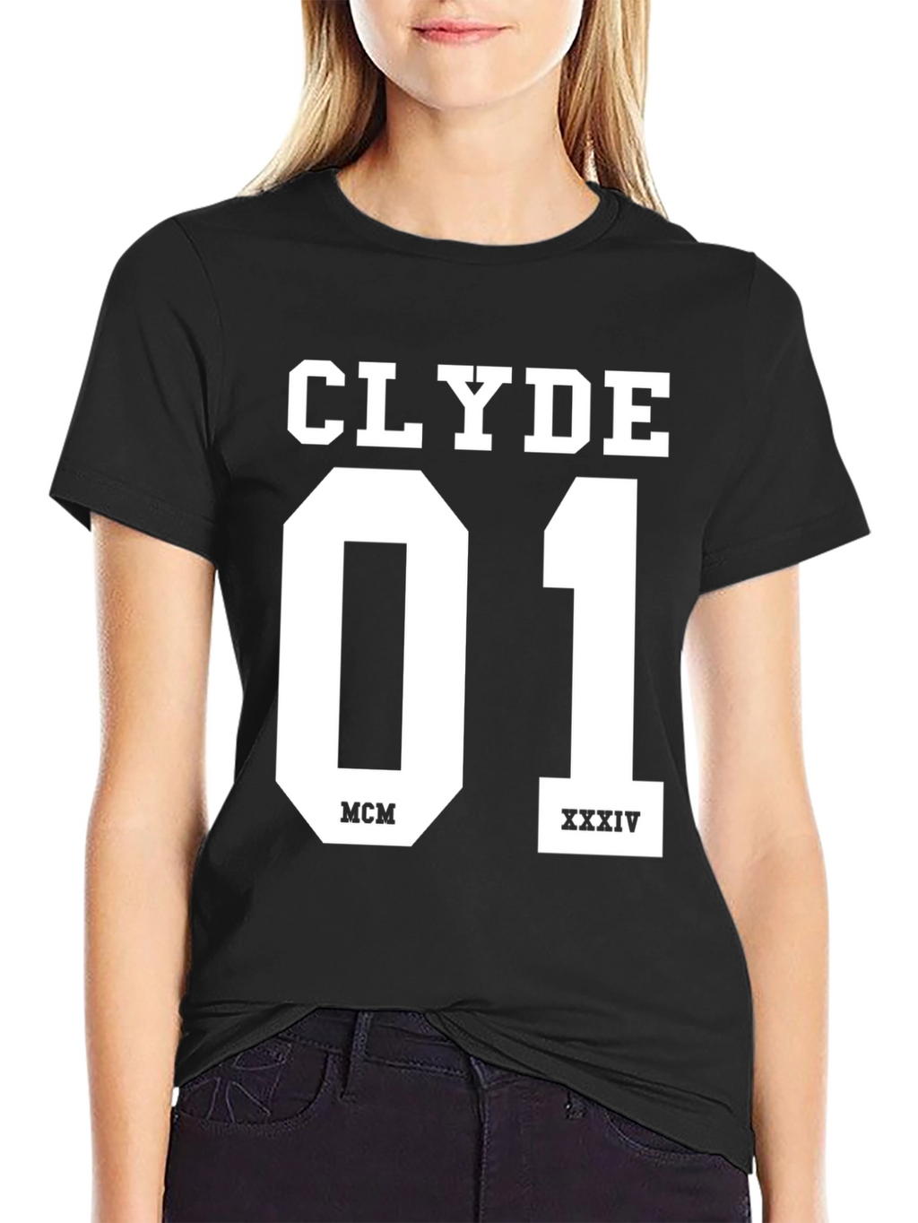 Clyde 01 Graphic Tee - Stylish Black Cotton T-Shirt