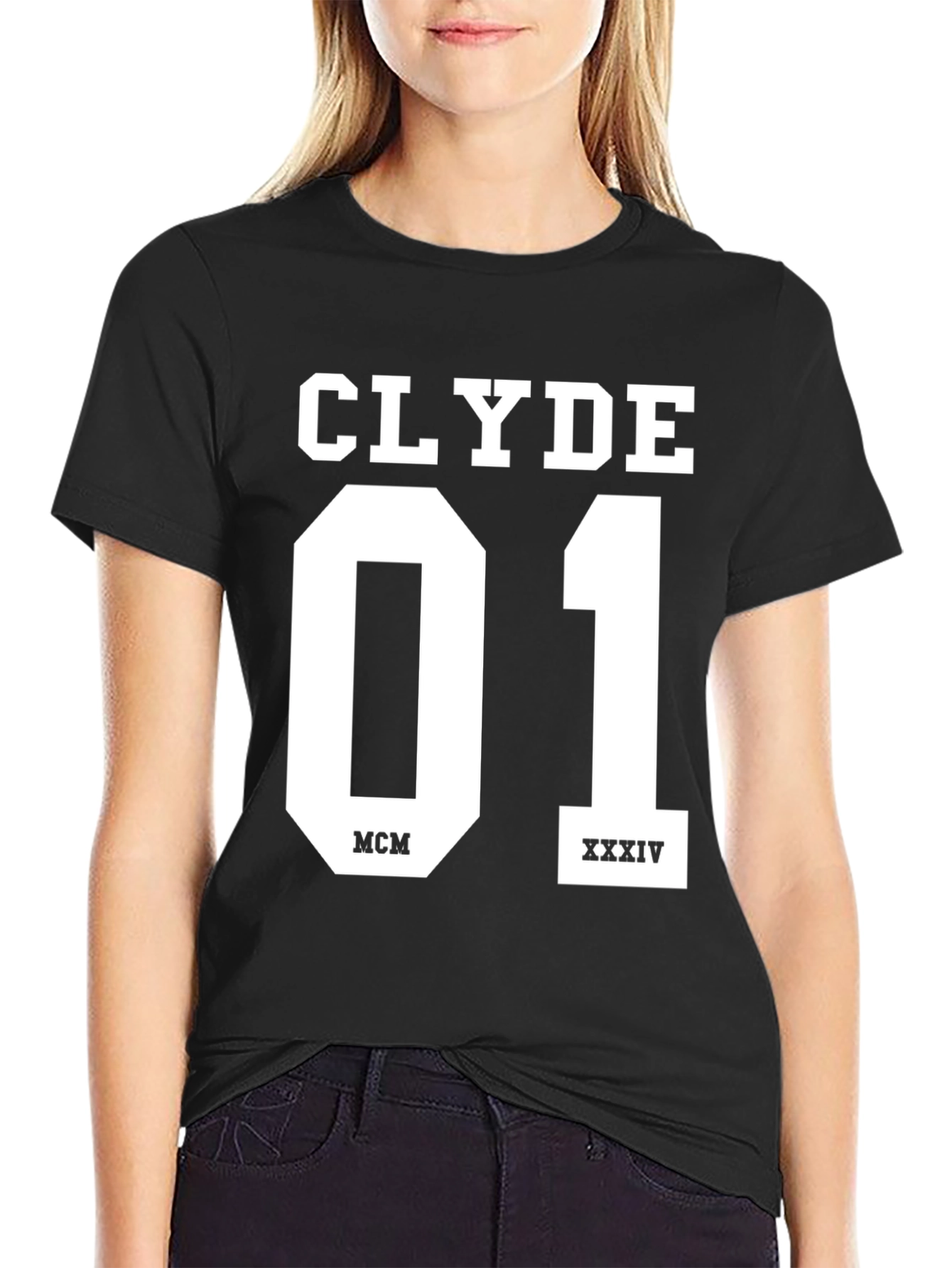 Clyde 01 Graphic Tee - Stylish Black Cotton T-Shirt