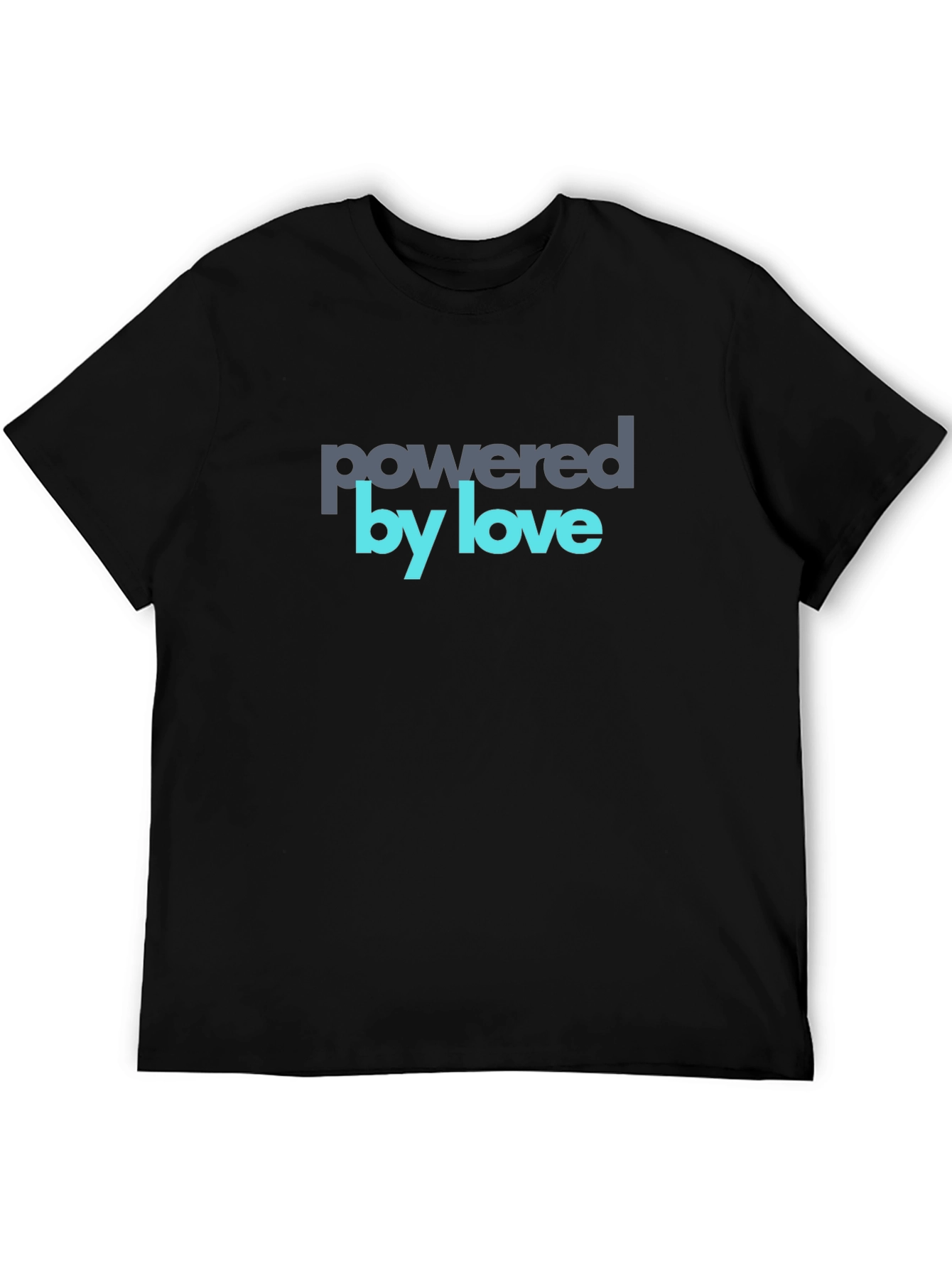 Powered by Love Graphic Tee - Soft Cotton Blend