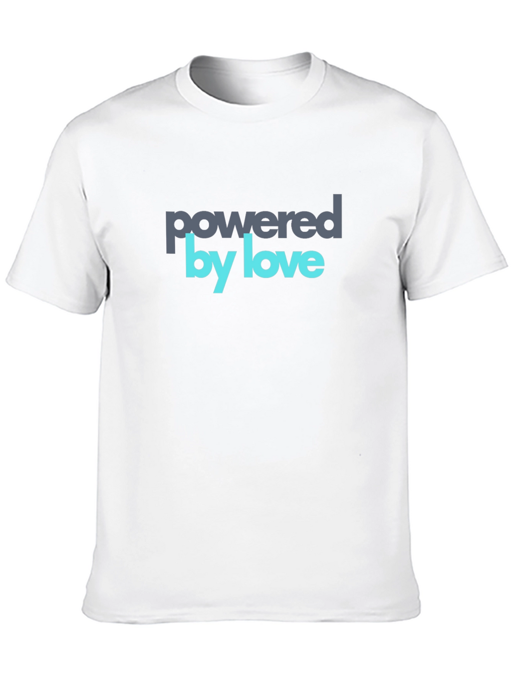 Powered by Love Graphic Tee - Soft Cotton Blend