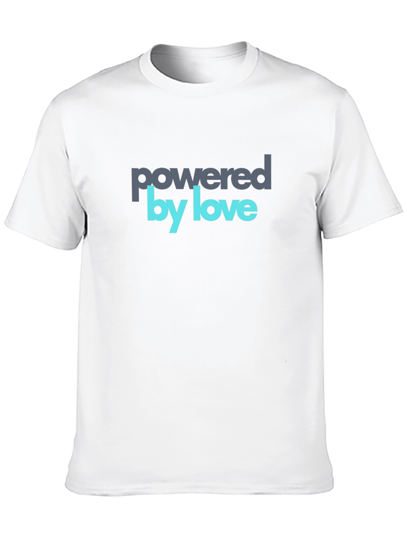Powered by Love Graphic Tee - Soft Cotton Blend