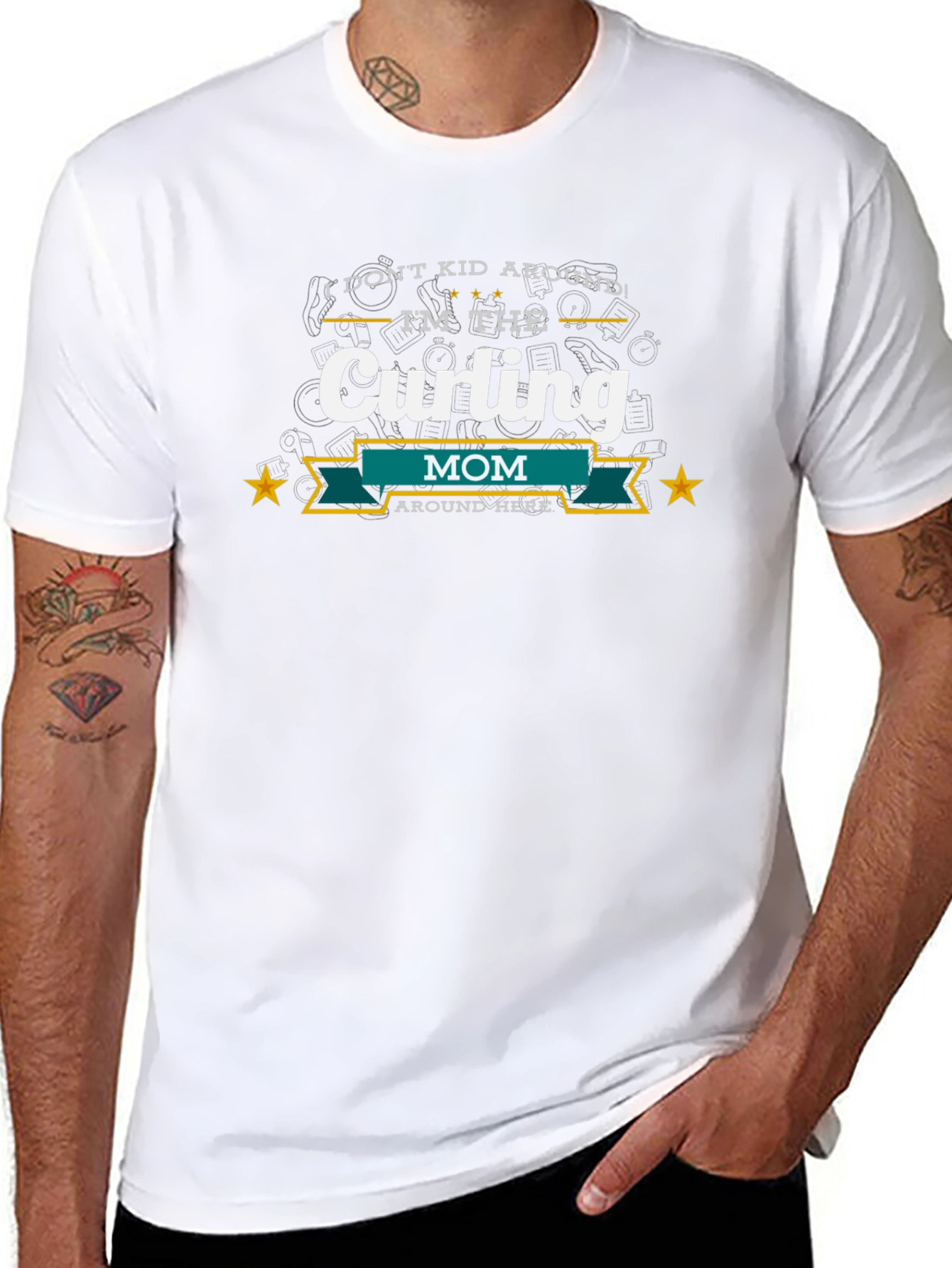 Curling Mom T-Shirt - I Dont Kid Around!