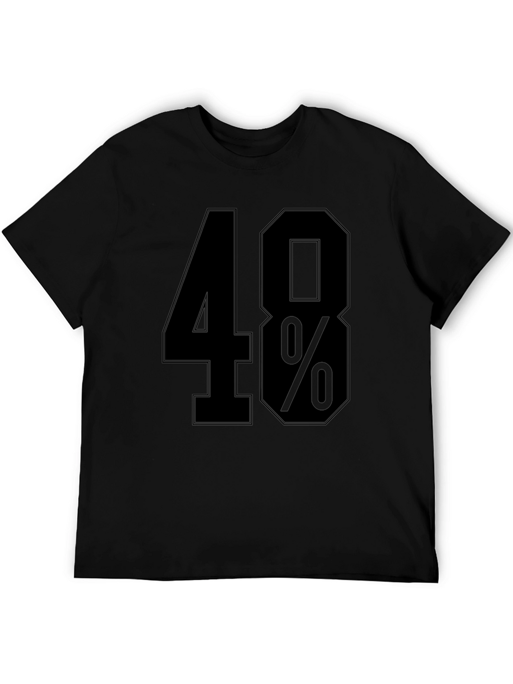 48 Percent T-Shirt - Black Graphic Tee