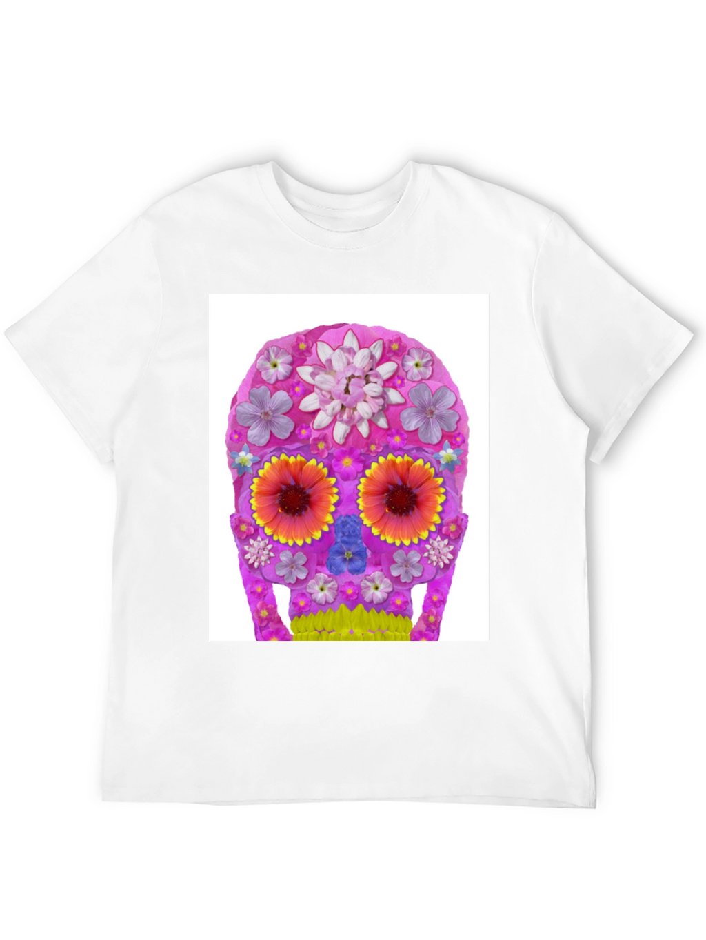 Floral Sugar Skull Graphic T-Shirt