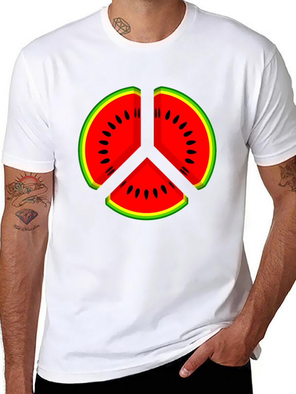 Watermelon Peace Sign Graphic Tee