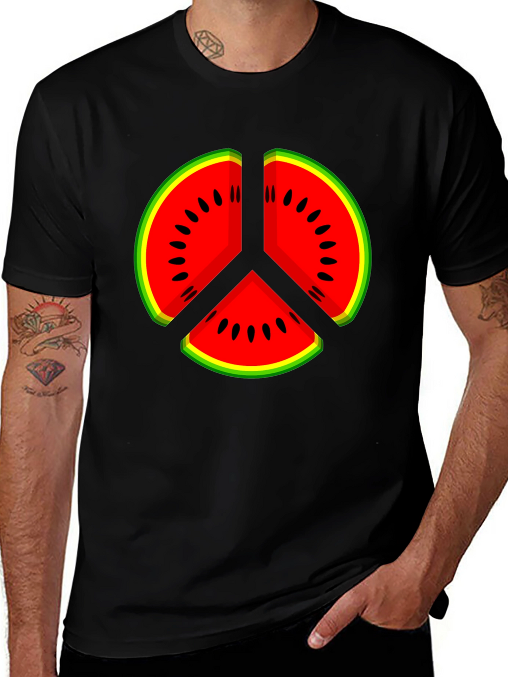 Watermelon Peace Sign Graphic Tee