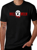 Halloween Ghost Graphic Tee - Spooky Season Shirt