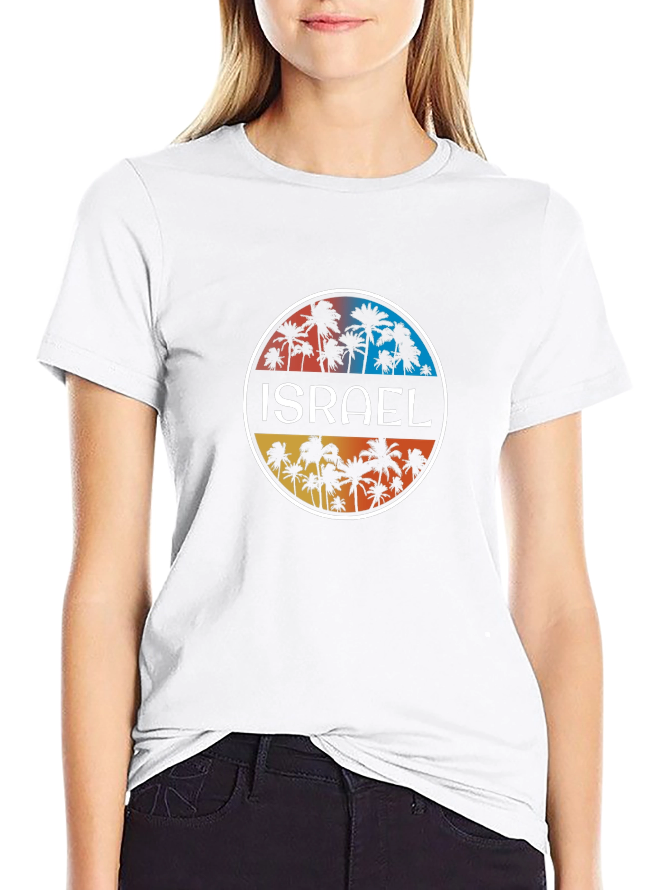 Israel Palm Tree T-Shirt - Tropical Beach Vacation Tee