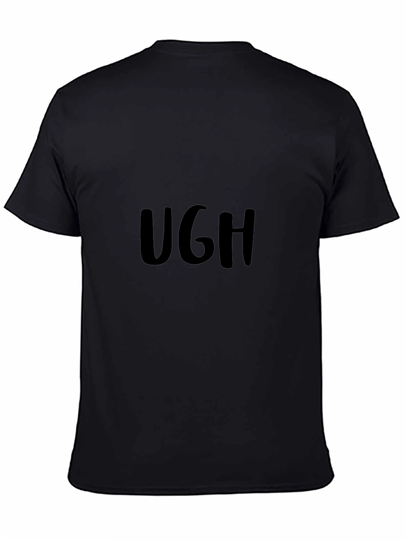 Ugh Graphic Tee - Relaxed Fit Black T-Shirt